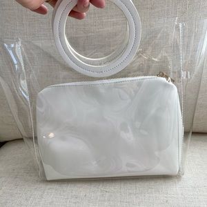 Clear See Through Bag with white pouch!